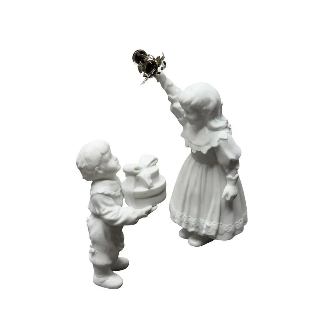 Vintage Dept 56 A Christmas Kiss Winter Silhouette with Original Box 7845-0